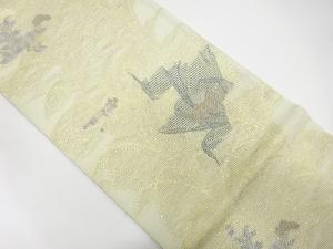 アンティーク　絽紗花模様織出し袋帯（材料）